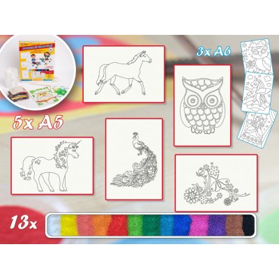 Radost v písku Sada střední pro holky Barevné pískování obrázků – Zboží Mobilmania