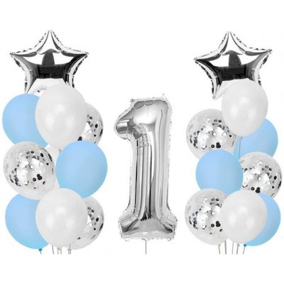Balónkový set 1.narozeniny modrý – Zboží Mobilmania