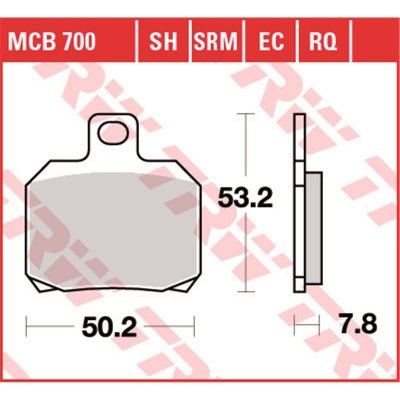 Zadní brzdové destičky TRW / Lucas Aprilia ETV 1000 CapoNord 2001 - 2003 – Sleviste.cz