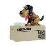 Interaktivní psí pokladnička hnědá s flíčky – Zboží Dáma