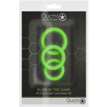 Ouch! Glow in the Dark 3 pcs Cock Ring Set – Zboží Dáma