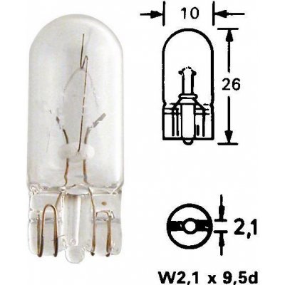 Philips Vision 12961CP W5W W2,1x9,5d 12V 5W – Zbozi.Blesk.cz