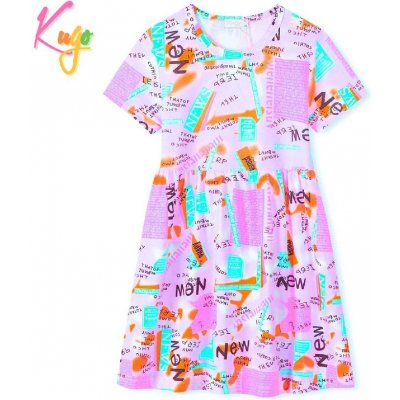Kugo dívčí šaty KS2308 fialové – Zboží Mobilmania