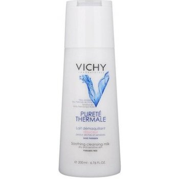 Vichy Purete Thermale odličovací mléko pro suchou a citlivou pleť 200 ml