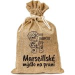 Od Babičky Marseillské mýdlo na praní vločky v jutovém pytlíku 750 g – Zboží Dáma