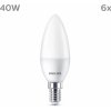 Žárovka Philips LED svíčka E14 4,9W 470m 2 700K matná 6ks 871951445999100