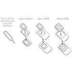 SIM adaptér set Forever microSIM 3ff-2ff nano 4ff-2ff nano 4ff-3ff s aplikátorem SIMADA-SETTFO – Zboží Mobilmania