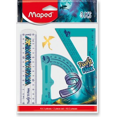 Maped Twist´n Flex Dragon 3dílná sada rýsovacích potřeb 981898 – Zboží Živě