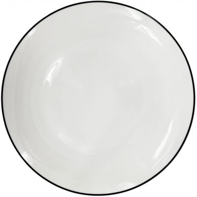 by inspire Mělký porcelánový talíř Linea Black, 27 cm, černá linka – Zboží Dáma