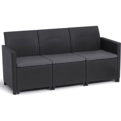 Keter MARIE 3 SEATERS SOFA grafit – Zboží Mobilmania