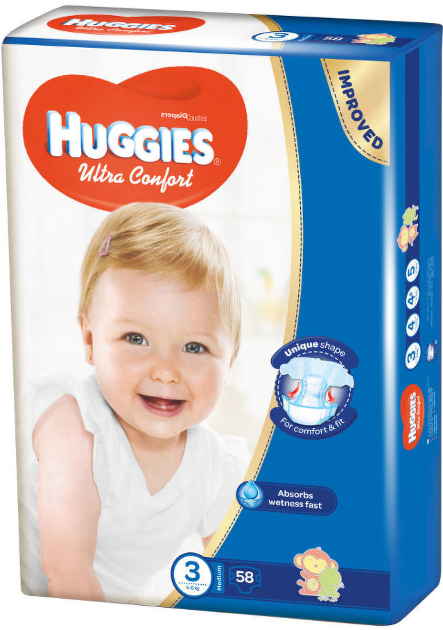 Huggies Ultra Comfort Jumbo 3 5-8 kg 58 ks