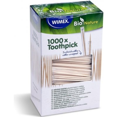 Wimex Dřevěná párátka hyg. balená v celofánu 65 mm (1000 ks) – Zboží Dáma