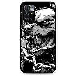 Pouzdro TopQ Xiaomi Redmi 10 silikon Agressive Pitbull