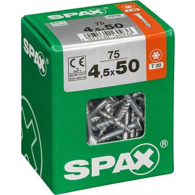 Spax Wirox Univerzální vrut T-Star plus, ø 4,5 × 50 mm, drážka: TX 20, 75 ks 4191010450507 – Zboží Mobilmania