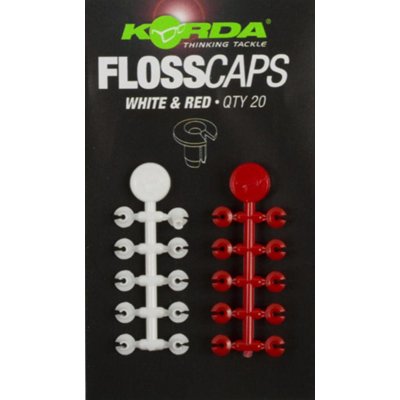 Korda Zarážky na nástrahu Floss Caps White / Red – Zbozi.Blesk.cz