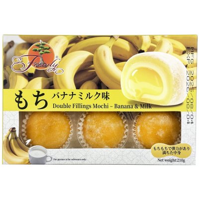 Firmly Double Fillings Mochi Banana and Milk 210 g – Zboží Dáma