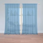 Sablio Záclony Modrá: 2ks 150x250cm – Zboží Mobilmania