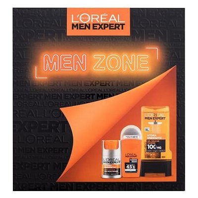 L'Oréal Paris Men Expert Men Zone : hydratační krém Men Expert Hydra Energetic Daily Moisturizer 50 ml + sprchový gel Men Expert Hydra Energetic 300 ml + antiperspirant Men Expert Thermic Resist Antip – Zbozi.Blesk.cz