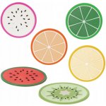 Excellent Houseware Tácky pod nápoj EH 9cm Set 6ks ovoce – Zboží Dáma