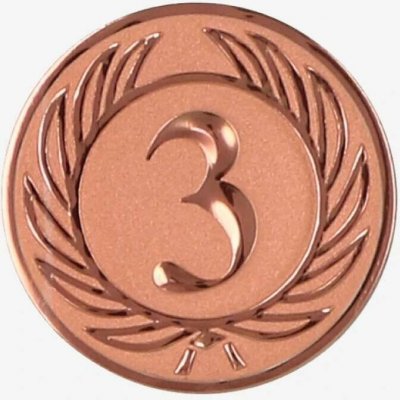 Emblém 25mm "číslo 3" bronzový 1062503 – Zboží Mobilmania