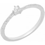 Eppi Stříbrný diamantový prsten s tepaným povrchem Milan R42452 – Hledejceny.cz