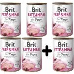 Brit Paté & Meat Puppy Chicken & Turkey 6 x 400 g – Hledejceny.cz