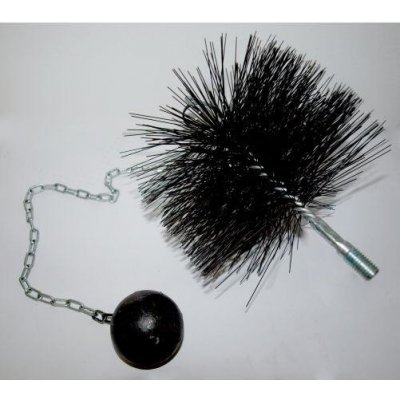 kartáč komínový 160mm, oko-závaží 0,5kg – Sleviste.cz