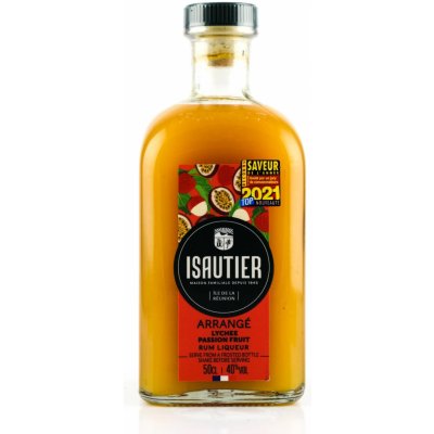 Isautier Arrangé Lychee Passion Fruit 40% 0,5 l (holá láhev)