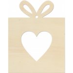 LYMFY Gift with a heart 9x7 cm přírodní dřevo – Hledejceny.cz