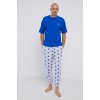 Pánské pyžamo Calvin Klein 1787E pánské pyžamo kr.rukáv sv.modré