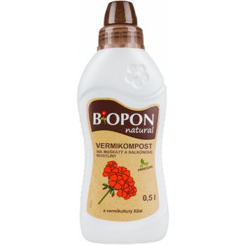 Bopon Natural Vermikompost na muškáty a balkonové rostliny 500 ml