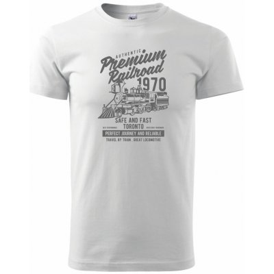 Premium Railroad klasické pánské triko bílá – Zboží Mobilmania