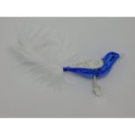 Ornex Skleněná vánoční ozdoba ptáček modrý 8 x 4 x 12 cm – Hledejceny.cz