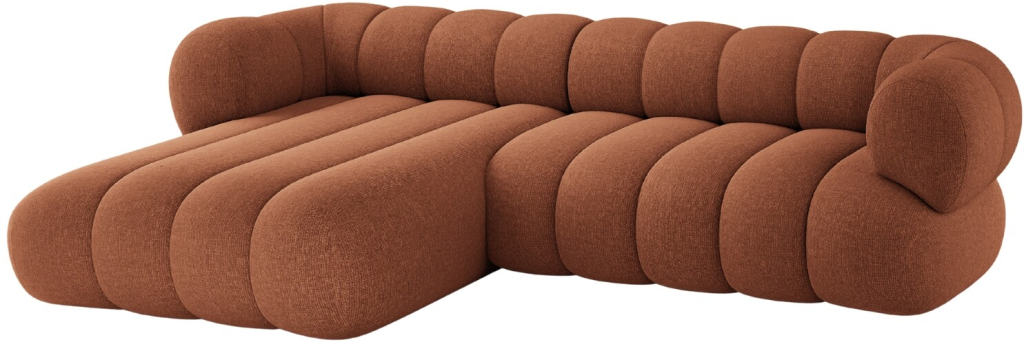 Cosmopolitan Design Terakotově oranžová rohová pohovka Koge 270 cm levá