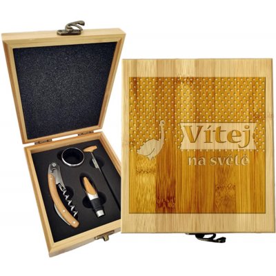 Sablio Dárková sada na víno Vítej na světě 4: 147×168×49 mm – Hledejceny.cz