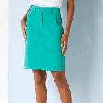 Rovná keprová sukně smaragdová – Sleviste.cz