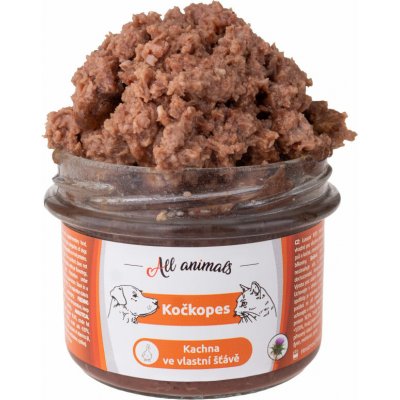 All Animals kočkopes Kachna ve vlastní šťávě 200 g – Sleviste.cz