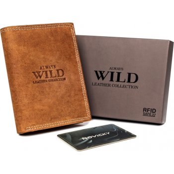 Always Wild pánská peněženka z přírodní kůže N4 P CHM 1003 COGNAC