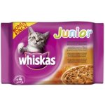 Whiskas Junior kuřecí a hovězí ve šťávě 4 x 85 g – Hledejceny.cz