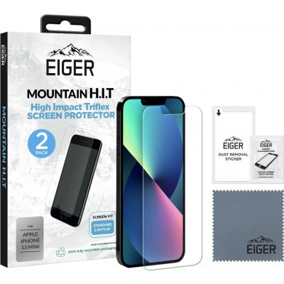 Eiger Mountain H.I.T. Screen Protector (2 Pack) for Apple iPhone 13 Mini EGSP00783
