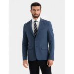 Pánské sako OMBRE OM-BLZB-0135 DARK BLUE – Sleviste.cz