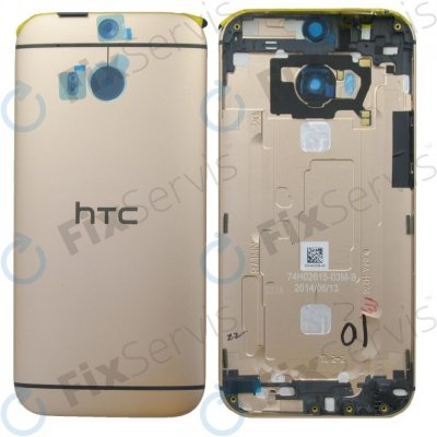 Kryt HTC One M8 zadní zlatý – Zboží Mobilmania
