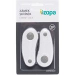 Zopa zámek skříněk 2ks white/grey – Sleviste.cz
