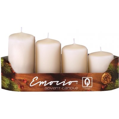 Emocio adventní stupně 4ks 40mm sl. kost – Zboží Dáma
