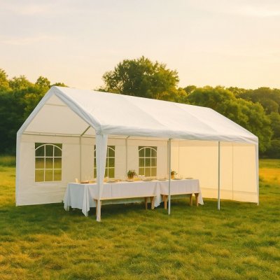 Garthen 413 Zahradní stan bílý 4 x 6 m – Zboží Dáma