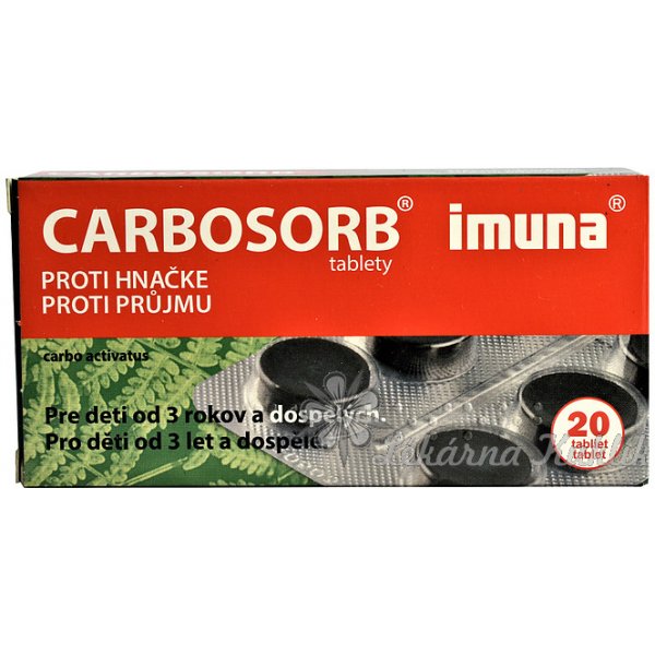 Volně prodejný lék Carbosorb 320mg tbl.nob.20