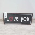 Clayre & Eef Dekorativní cedule Love You, 13 cm – Hledejceny.cz