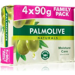 Palmolive Naturals Aloe & Olivy toaletní mýdlo 4 x 100 g