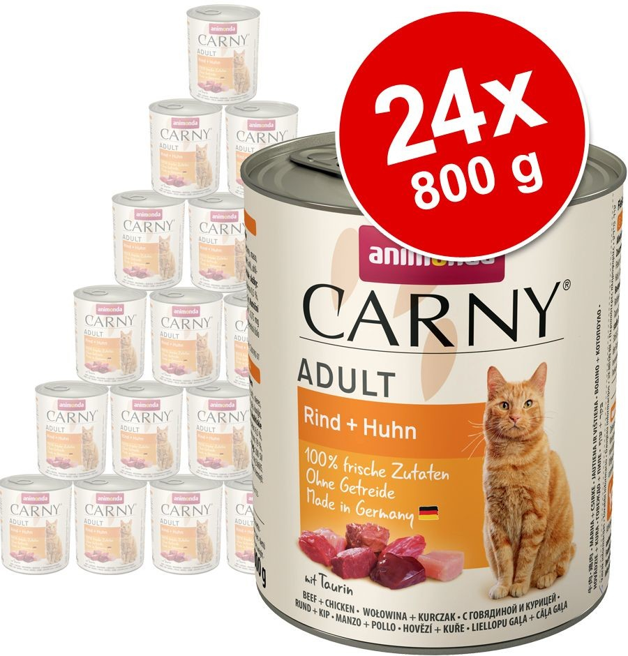 Carny Adult 3 druhy s hovězím a drůbežím 24 x 0,8 kg