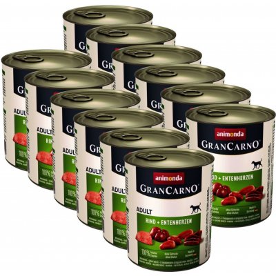 Animonda Gran Carno Original Adult hovězí & kachní srdce 12 x 800 g – Hledejceny.cz